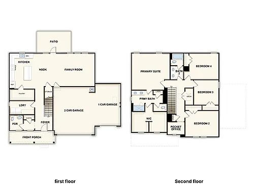 Floor plan Washington 3-Car Garage