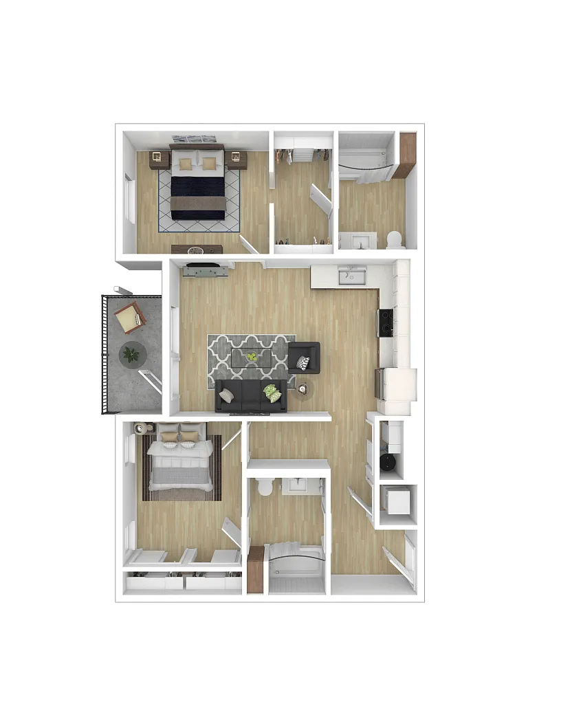 Floor plan 2X2 B