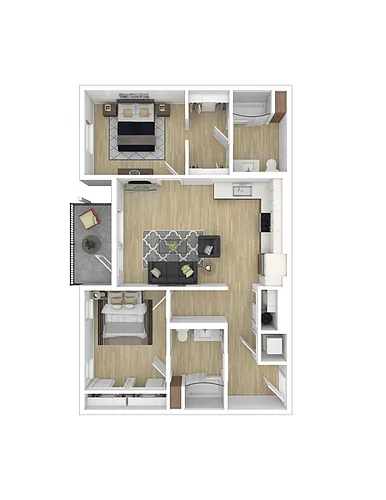 Floor plan 2X2 B