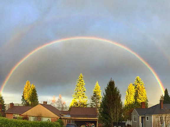 Double Rainbow over house