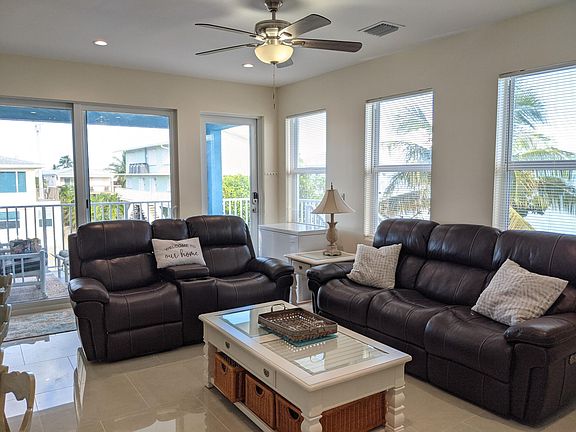 Comfortable leather sofa and love seat.