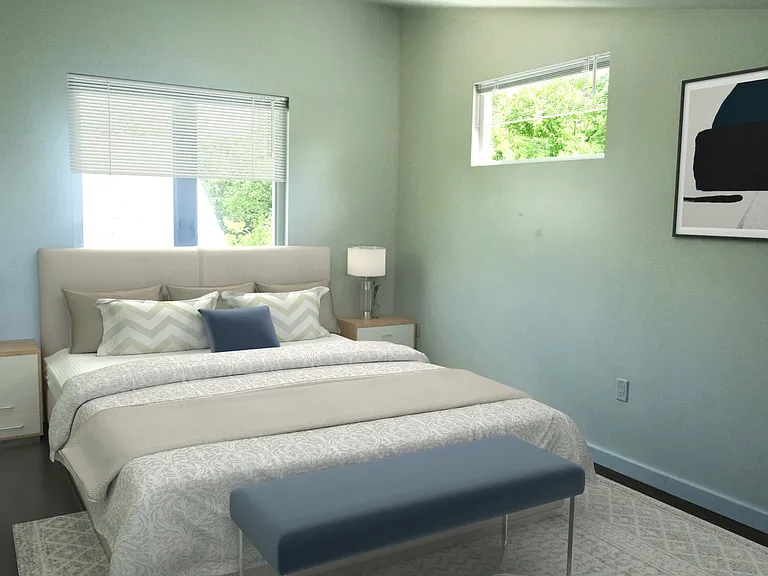 Lots of natural light in the bedrooms.