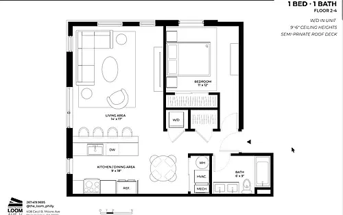 Floor plan One bedroom