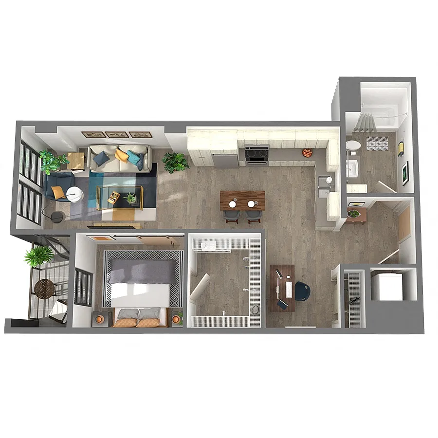 Floor plan 1x1D-2