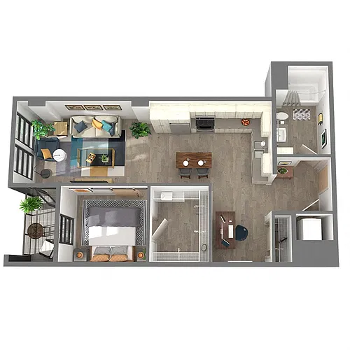 Floor plan 1x1D-2