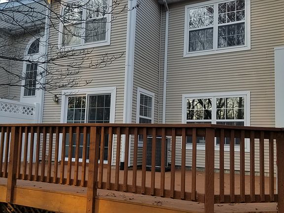 Backyard with private deck