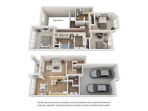 Floor plan Townhome - Attached Garage