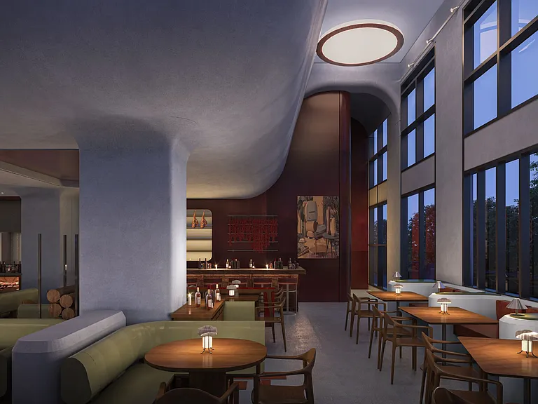 Intimate dining area at FUM, Stella at Star Metals exquisite on-site dining experience in West Midtown Atlanta, GA.