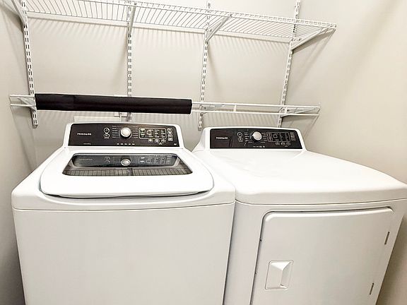 Washer and dryer included