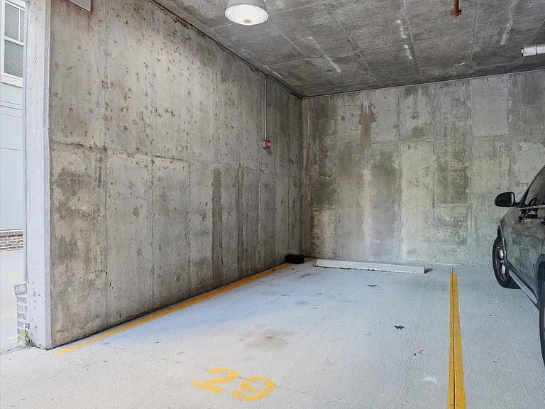 Private garage and parking space.