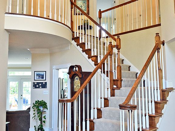 Open, elegant staircase