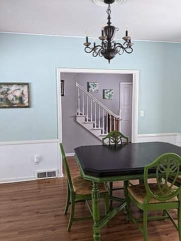 Spacious formal dining room.