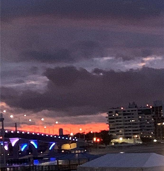 Evening view from balcony
