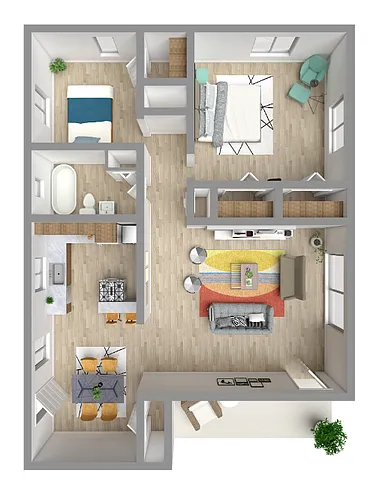 Floor plan Two Bedroom