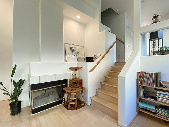 Gas fireplace in living room