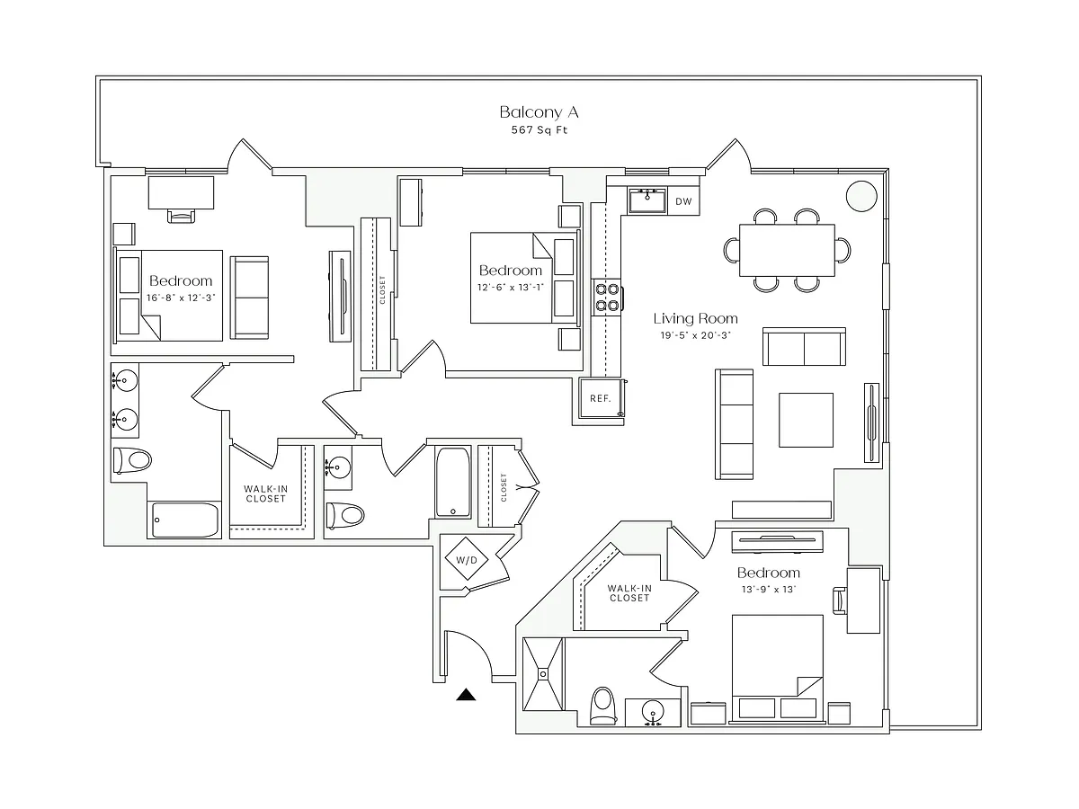 Floor plan BISBY - 3 Bedrooms Three Bathroom