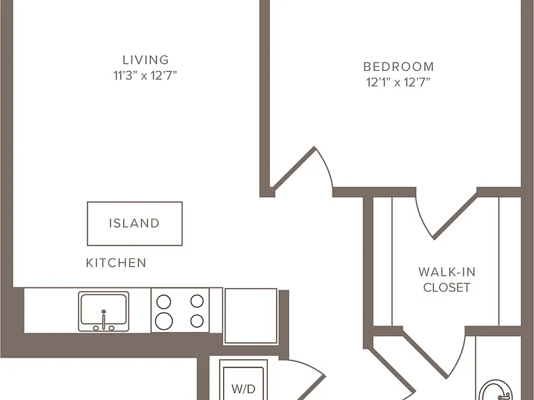 A2h -1x1 floor plan Linea Midtown