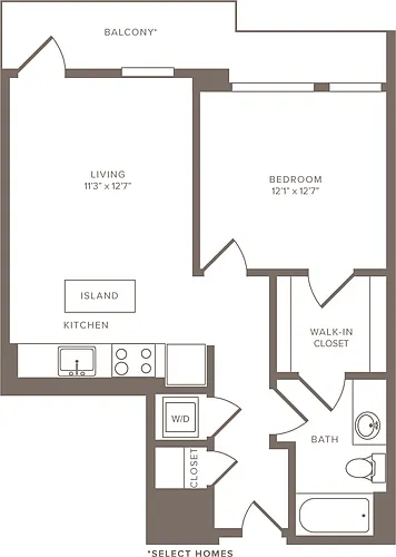 Floor plan A2h -1x1