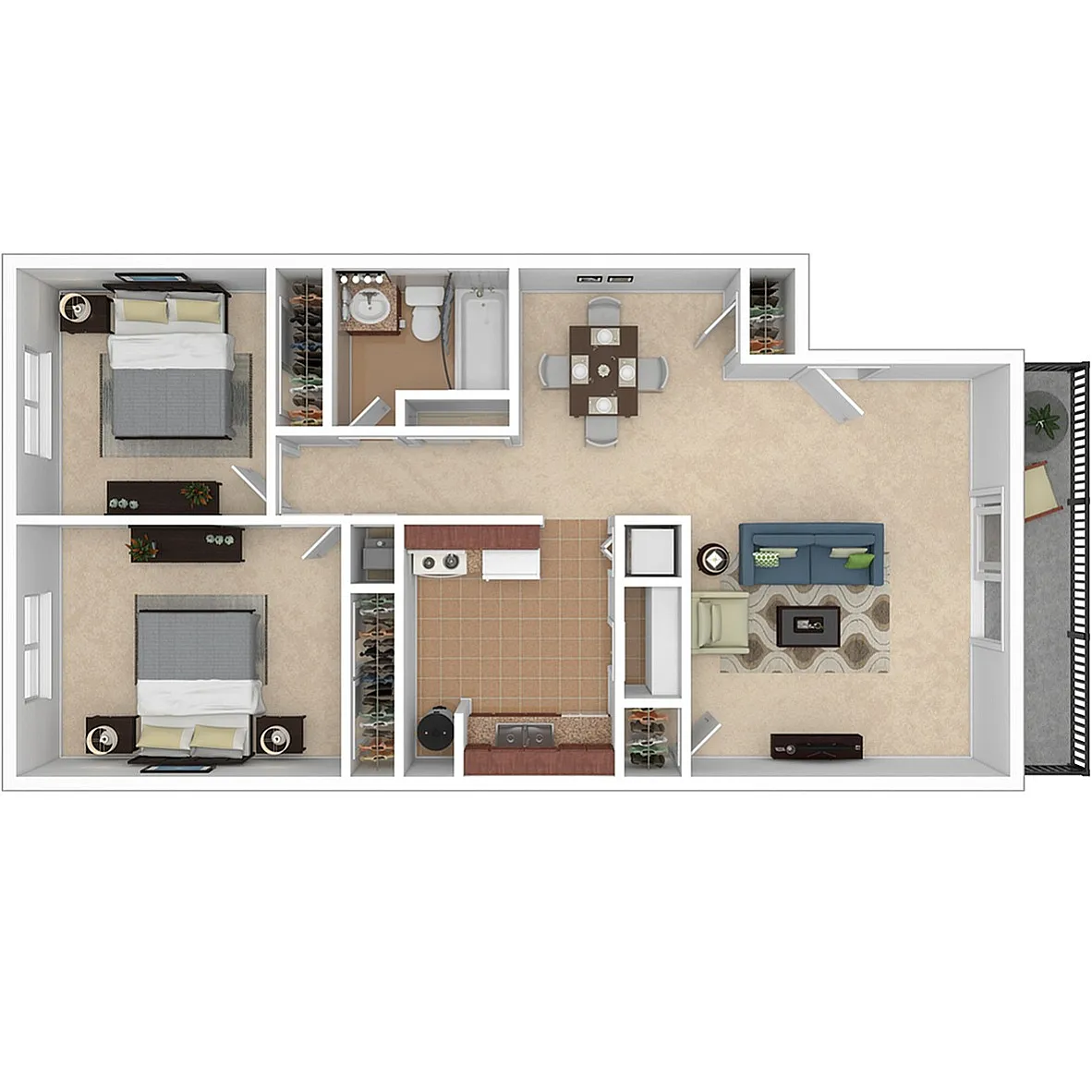 Floor plan 2 Bedroom