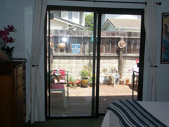 Studio view of private garden deck !