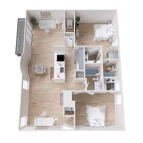 Floor plan B2 Renovated