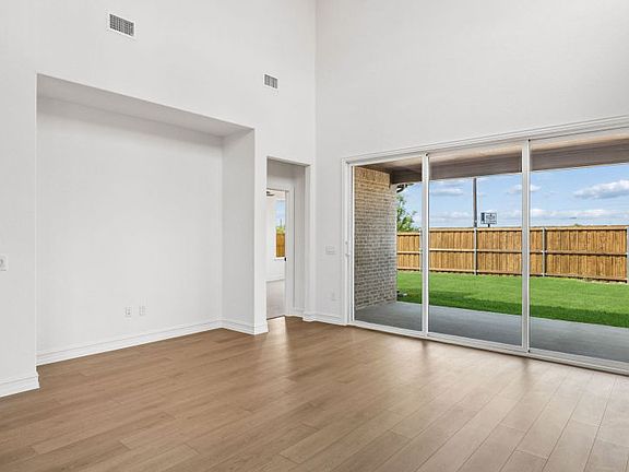 Large windows in gathering room