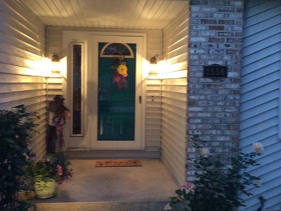 Front door and porch.