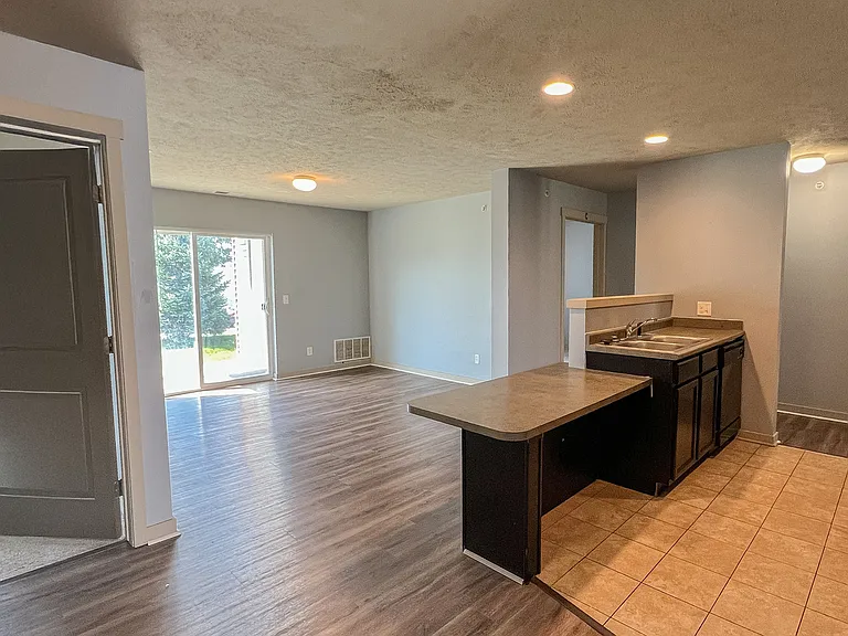 Bar area looking toward living room.