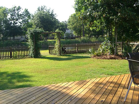 View into large pond from back deck