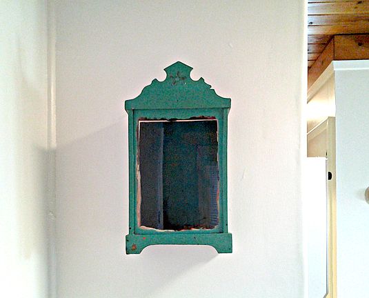 Antique "Saint box" in living room