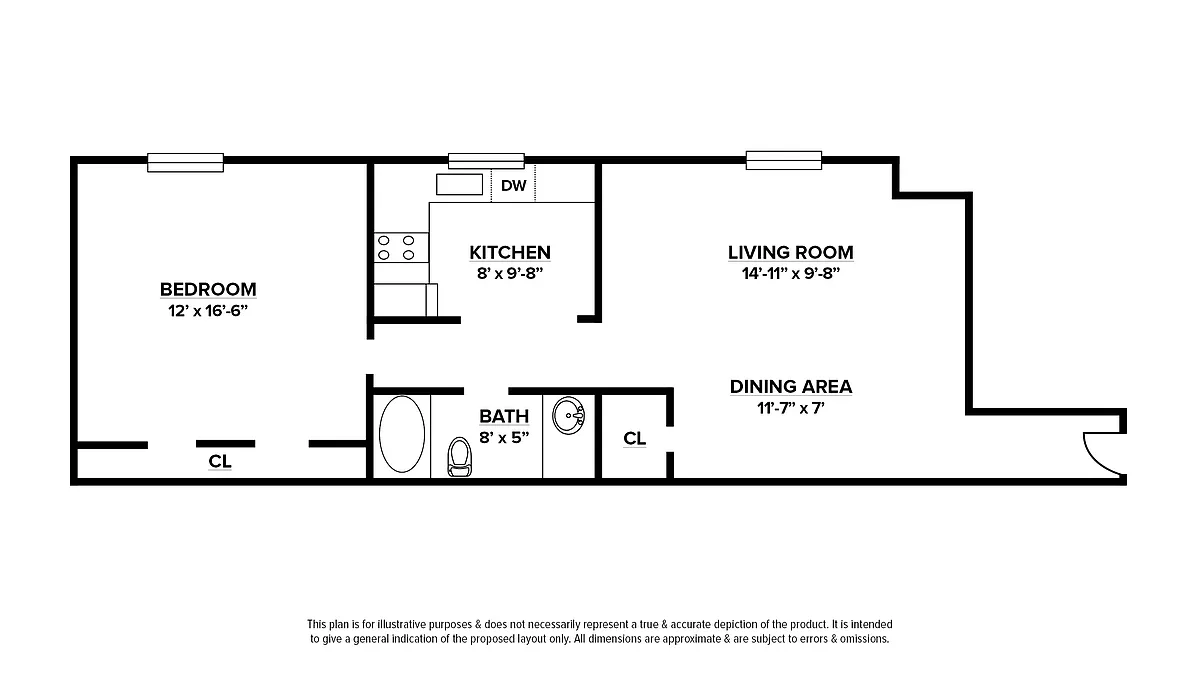 Floor plan 1 Bedroom
