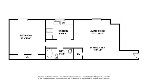 Floor plan 1 Bedroom