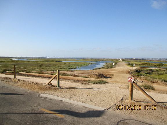 At the Bicycle path looking across San Diego Bay towards Coronado and downtown San Diego.