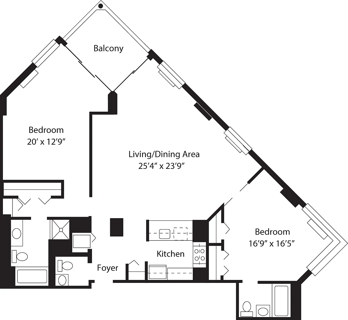 Floor plan Unit G Large