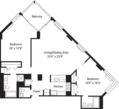 Floor plan Unit G Large