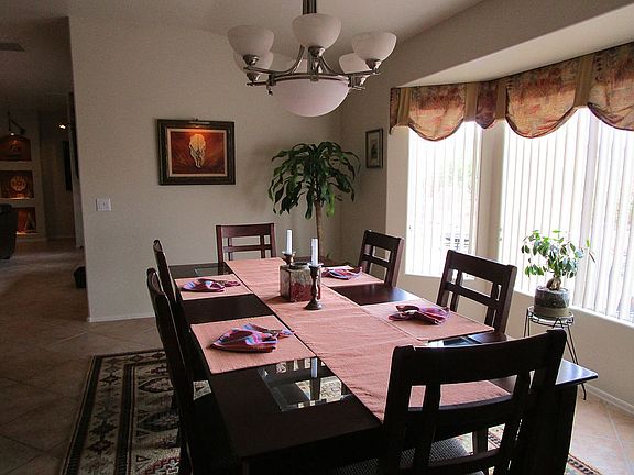 Dining area with bay window