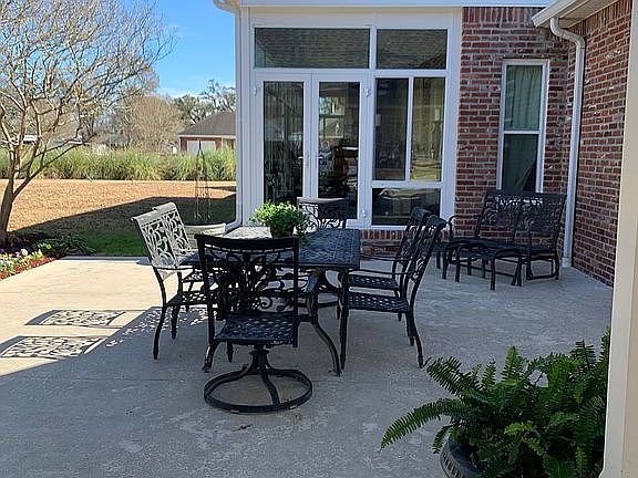 Patio area off of carport