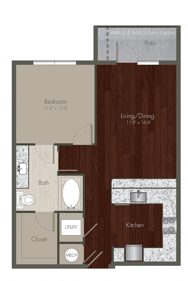 Floor plan A4, A4a, & A4b