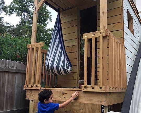 Kid ready with a fort!