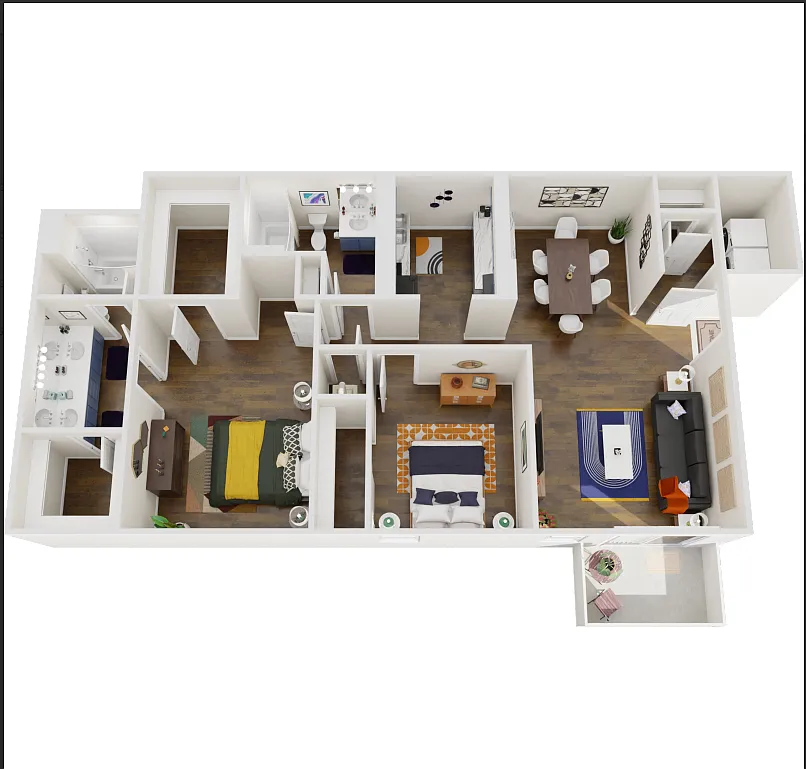 Floor plan 2 Bedroom 2 Bathroom