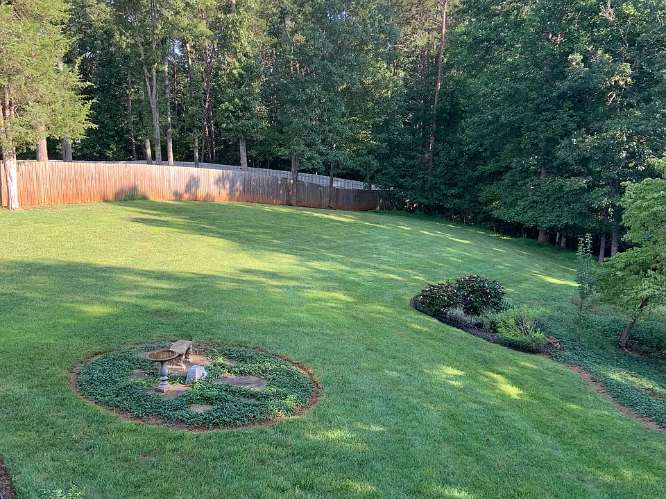 Area behind apartment