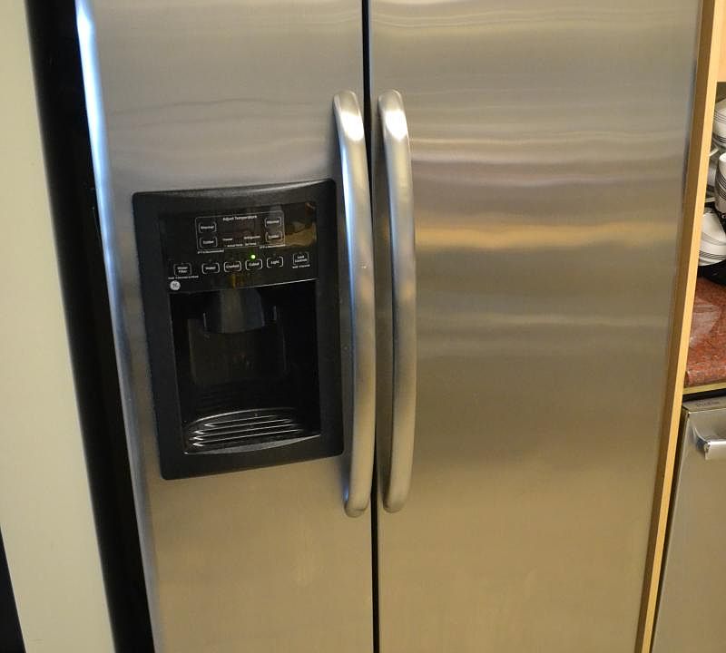 Stainless steel fridge
