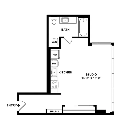 Floor plan Studio_UnitA