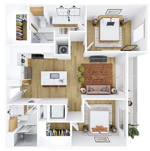 Floor plan 2X2 D