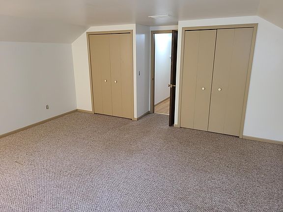 Bedroom with double closets.