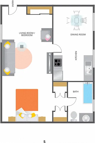 Floor plan Studio A