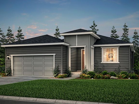 The Sanctuary a single-family ranch style home shown in Exterior Design C.