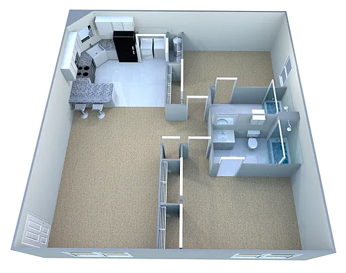 Floor plan Custom - 2BR - 1A
