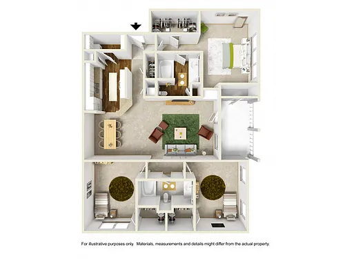 Floor plan Rose with Sunroom Upgraded