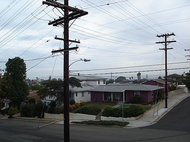 View from living room to bay